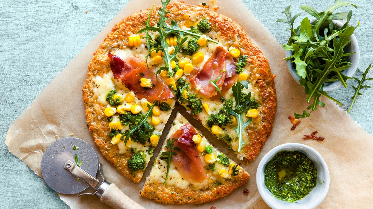 Delicious Cauliflower Crust Pizza with Your Favorite Toppings